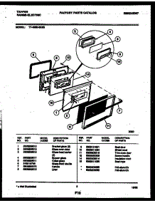 03 - Lower Oven Door Parts parts for Frigidaire Range 77-4950-00-05 from AppliancePartsPros.com