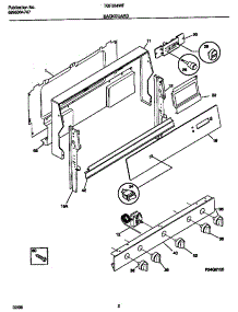 02 - Backguard parts for Frigidaire Range TGF334WFSD from AppliancePartsPros.com
