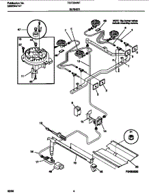 03 - Burner parts for Frigidaire Range TGF334WFSD from AppliancePartsPros.com