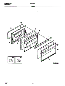 06 - Door parts for Frigidaire Range TGF334BCWF from AppliancePartsPros.com