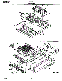 05 - Top / Drawer parts for Frigidaire Range TGF334WFSD from AppliancePartsPros.com
