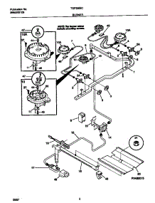 03 - Burner parts for Frigidaire Range TGF335BCWE from AppliancePartsPros.com