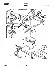 03 - Burner parts for Frigidaire Range TGF335BCWD from AppliancePartsPros.com