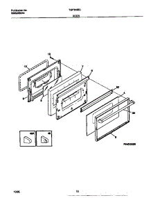 06 - Door parts for Frigidaire Range TGF335BCWD from AppliancePartsPros.com
