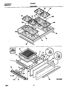 05 - Top / Drawer parts for Frigidaire Range TGF335BCWE from AppliancePartsPros.com