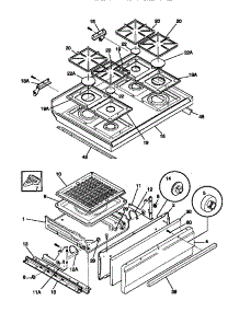 05 - Top / Drawer parts for Frigidaire Range TGF335BCWA from AppliancePartsPros.com