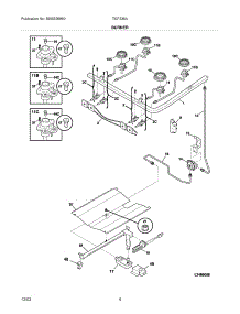 05 - Burner parts for Tappan Range TGF336AUF from AppliancePartsPros.com
