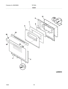 11 - Door parts for Tappan Range TGF336AUF from AppliancePartsPros.com