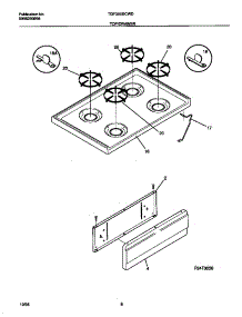 05 - Top / Drawer parts for Frigidaire Range TGF350SCWD from AppliancePartsPros.com