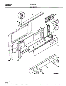 02 - Backguard parts for Frigidaire Range TGF356CCSC from AppliancePartsPros.com