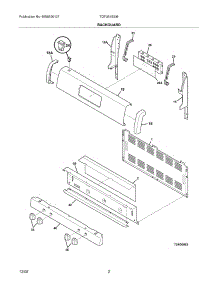 03 - Backguard parts for Tappan Range TGF351ESM from AppliancePartsPros.com