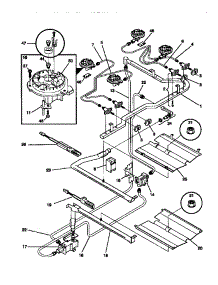 03 - Burner parts for Frigidaire Range TGF356BCWA from AppliancePartsPros.com