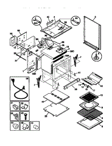 04 - Body parts for Frigidaire Range TGF356BCWA from AppliancePartsPros.com