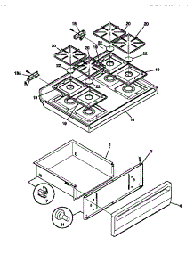 05 - Top / Drawer parts for Frigidaire Range TGF356BCWA from AppliancePartsPros.com