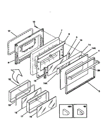 06 - Door parts for Frigidaire Range TGF356BCWA from AppliancePartsPros.com