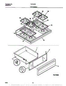 05 - Top / Drawer parts for Frigidaire Range TGF357BCDC from AppliancePartsPros.com
