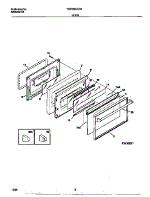 06 - Door parts for Frigidaire Range TGF356CCSD from AppliancePartsPros.com