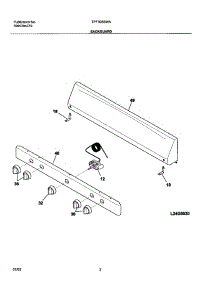 03 - Backguard parts for Tappan Range TPF303BWA from AppliancePartsPros.com