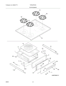 09 - Top / Drawer parts for Tappan Range TGF602PGW4 from AppliancePartsPros.com