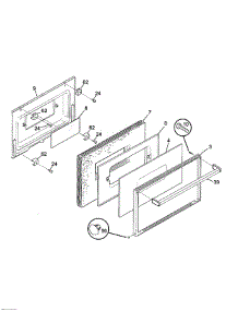 Door parts for Tappan Range TGF645WFD4 from AppliancePartsPros.com