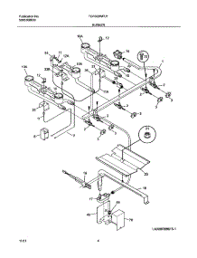 05 - Burner parts for Tappan Range TGF605WFU1 from AppliancePartsPros.com