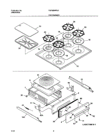 09 - Top / Drawer parts for Tappan Range TGF605WFU1 from AppliancePartsPros.com