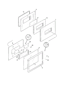 Door parts for Tappan Range TGF657BFW5 from AppliancePartsPros.com