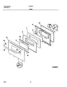 11 - Door parts for Tappan Range TGFS26CSA from AppliancePartsPros.com