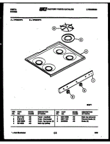 03 - Cooktop Parts parts for Frigidaire Range VP30CW3 from AppliancePartsPros.com