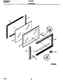 09 - Upper Door parts for Frigidaire Range TGO336BFD1 from AppliancePartsPros.com