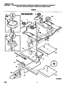03 - Burner parts for Frigidaire Range TGF365CHSA from AppliancePartsPros.com