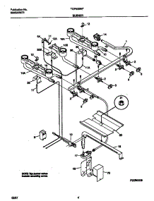 03 - Burner parts for Frigidaire Range TGF605WFD1 from AppliancePartsPros.com