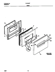 06 - Door parts for Frigidaire Range TGF605WFD1 from AppliancePartsPros.com