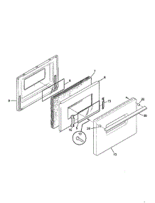 Door parts for Tappan Range TGF605WFD2 from AppliancePartsPros.com