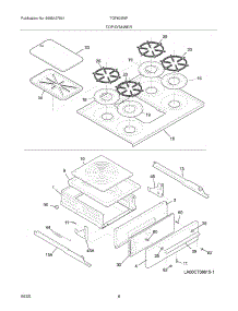 09 - Top / Drawer parts for Tappan Range TGF605WFU3 from AppliancePartsPros.com
