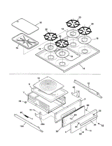 Top / Drawer parts for Tappan Range TGF605WFD4 from AppliancePartsPros.com