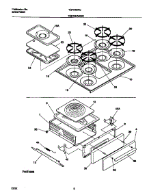 05 - Top / Drawer parts for Frigidaire Range TGF645WCDA from AppliancePartsPros.com
