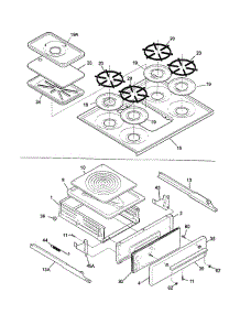 Top / Drawer parts for Tappan Range TGF645WFD2 from AppliancePartsPros.com