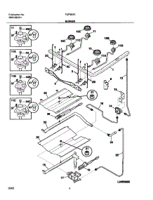 05 - Burner parts for Tappan Range TGFS63CSA from AppliancePartsPros.com