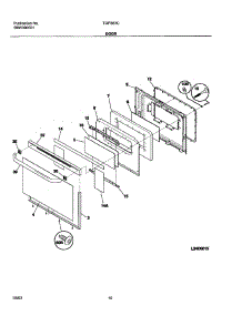 11 - Door parts for Tappan Range TGFS63CQA from AppliancePartsPros.com