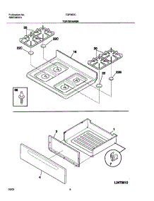 09 - Top / Drawer parts for Tappan Range TGFS63CSA from AppliancePartsPros.com