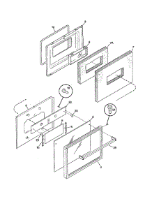 Door parts for Tappan Range TGF657BFW2 from AppliancePartsPros.com