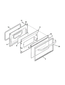 Lower Door parts for Tappan Range TGO336BGD3 from AppliancePartsPros.com