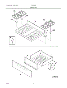 09 - Top / Drawer parts for Tappan Range TGFS63CBC from AppliancePartsPros.com
