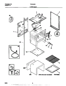 05 - Lower Body parts for Frigidaire Range TGO346BCWC from AppliancePartsPros.com
