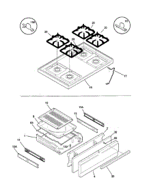Top / Drawer parts for Tappan Range TGO336BGW2 from AppliancePartsPros.com