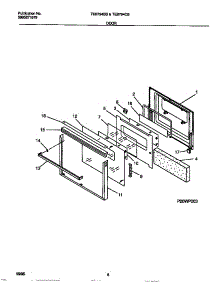 04 - Door parts for Frigidaire Oven TEB794CBSB from AppliancePartsPros.com
