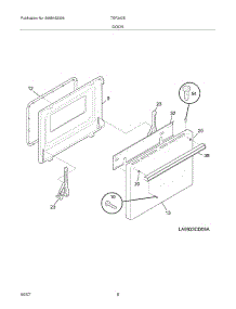 09 - Door parts for Tappan Range TEF242BU5 from AppliancePartsPros.com