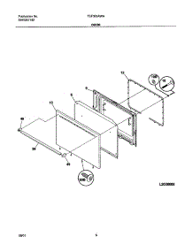 09 - Door parts for Tappan Range TEF303AWA from AppliancePartsPros.com