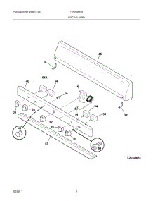 03 - Backguard parts for Tappan Range TEF303BWE from AppliancePartsPros.com